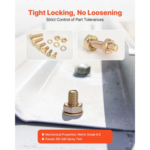 906 pieces bolts and nuts, assortment kit, metric alloy steel M4 M5 M6 M8