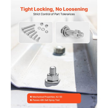 246 Stück gemischte Stahlschrauben und -muttern für Möbel