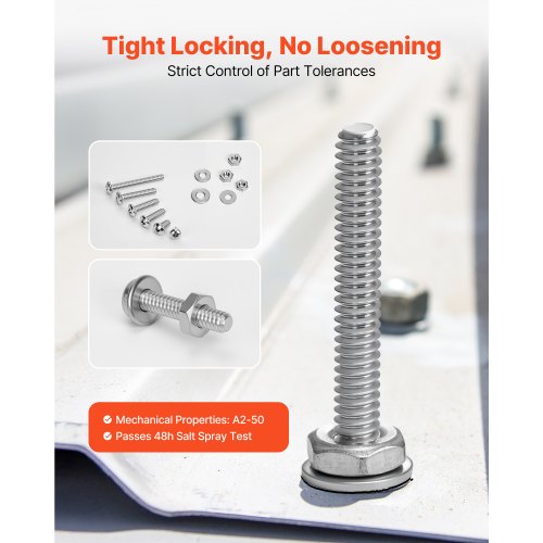 1110 delar bultar och muttrar i blandad förpackning i rostfritt stål för möbler