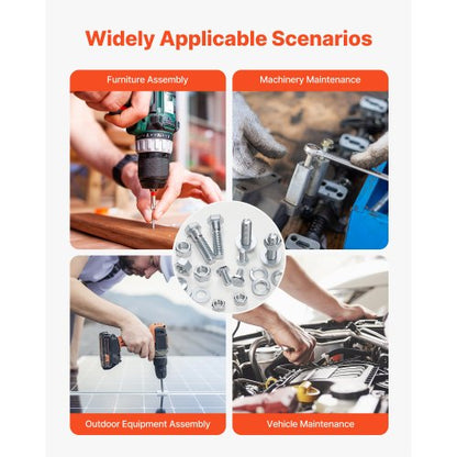 566 pieces of mixed steel alloy bolts and nuts for furniture