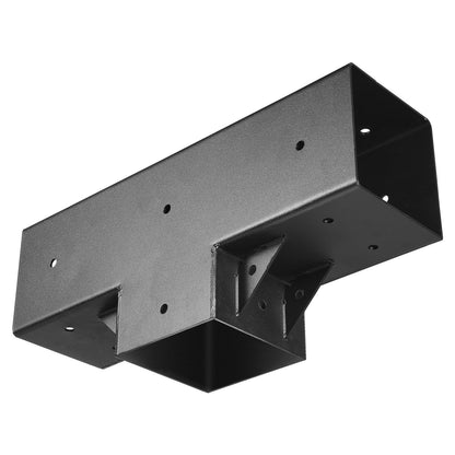 Pergola Kit 2-Pack, T-Shaped 4x4 (Actual 3.5x3.5 Inch), 3-Way Pergola Brackets DIY Woodworking Gazebo Bracket Kit with Screws for 3.5x3.5 Inch Wood Beams in Actual Size for Outdoor Party Banquet