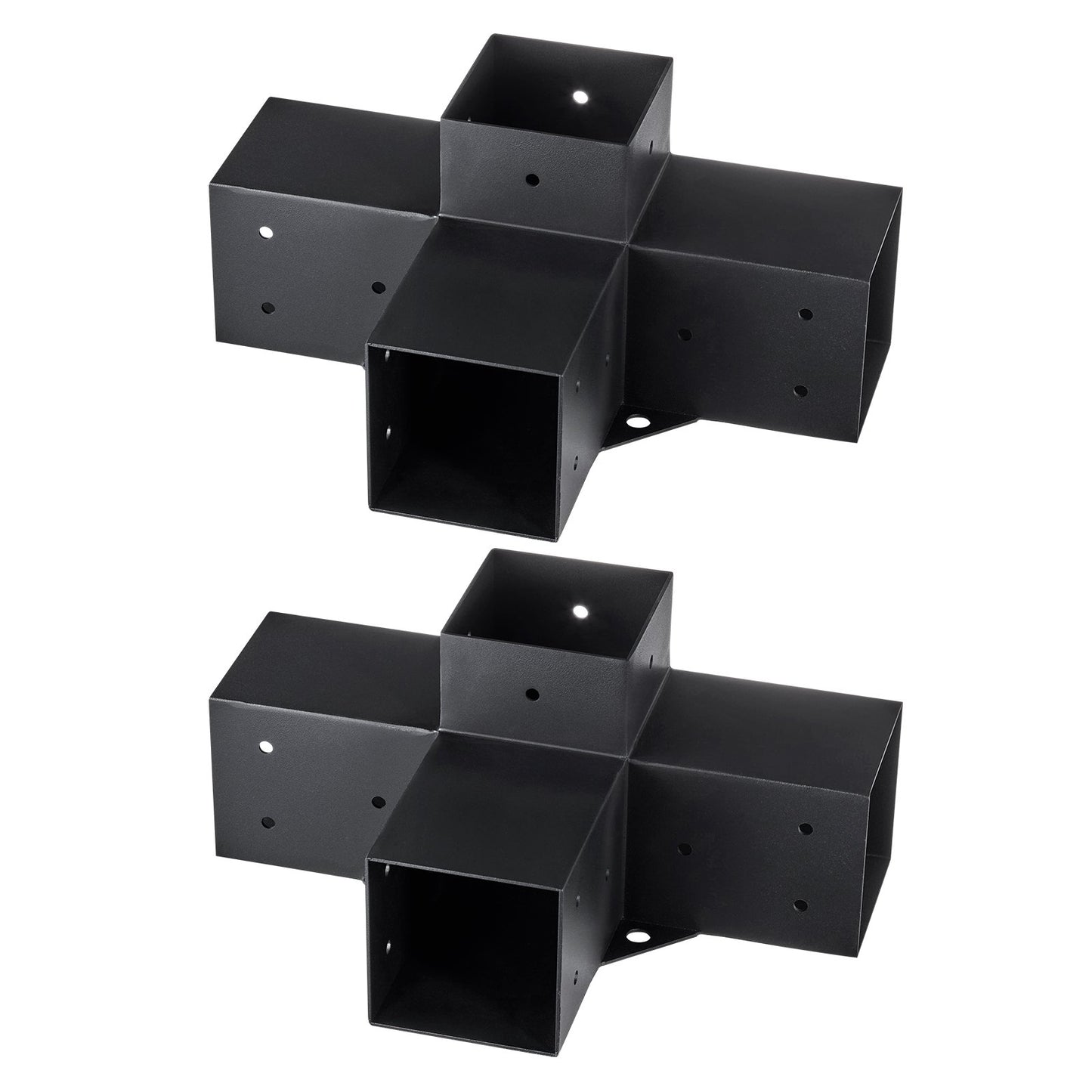 Pergola Bracket Kit 4''x4'', inre storlek 3,6"x3,6 2st 4-vägs kraftigt hörnfäste Woodworks DIY stolpbassats, enkel installation av träbjälkar för lusthus, uteplatspergolor, timmerstuga utomhuspergola hårdvara