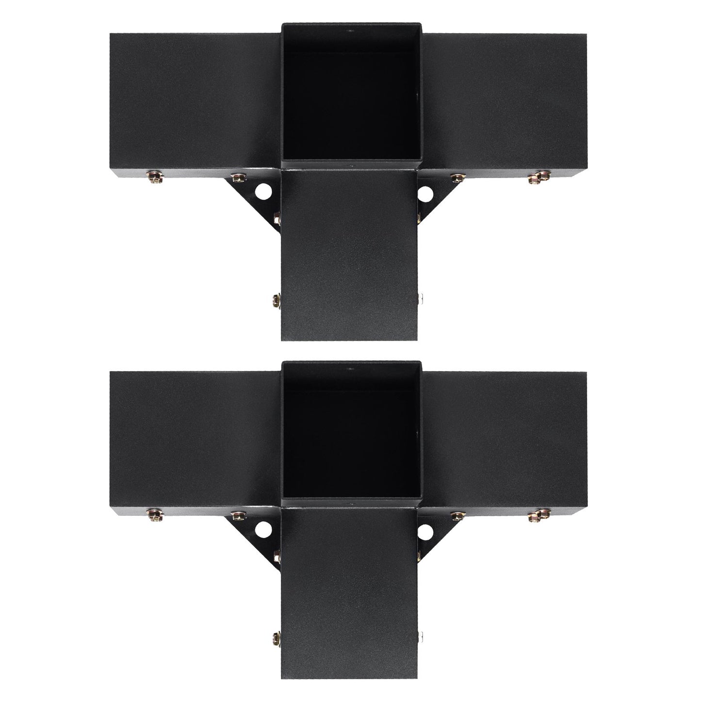 Pergola Bracket Kit 4''x4'', inre storlek 3,6"x3,6 2st 4-vägs kraftigt hörnfäste Woodworks DIY stolpbassats, enkel installation av träbjälkar för lusthus, uteplatspergolor, timmerstuga utomhuspergola hårdvara