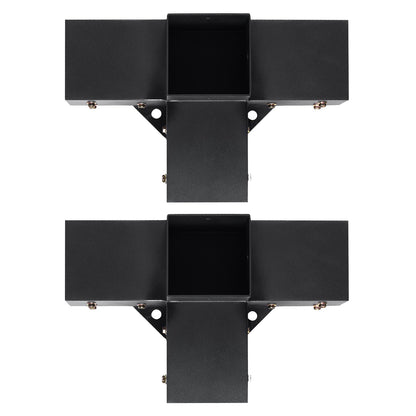 Pergola Bracket Kit 4''x4'', inre storlek 3,6"x3,6 2st 4-vägs kraftigt hörnfäste Woodworks DIY stolpbassats, enkel installation av träbjälkar för lusthus, uteplatspergolor, timmerstuga utomhuspergola hårdvara