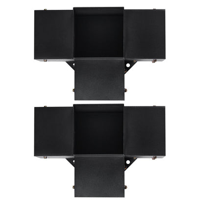 Pergola-Halterungssatz 6 x 6 Zoll, Innenmaß 5,6 x 5,6 Zoll, 2 Stück 4-Wege-Hochleistungs-Eckhalterung, Woodworks DIY-Pfostenbasissatz, einfach zu installierende Holzbalken für Pavillons, Terrassenpergolen, Blockhütten-Außenpergolen