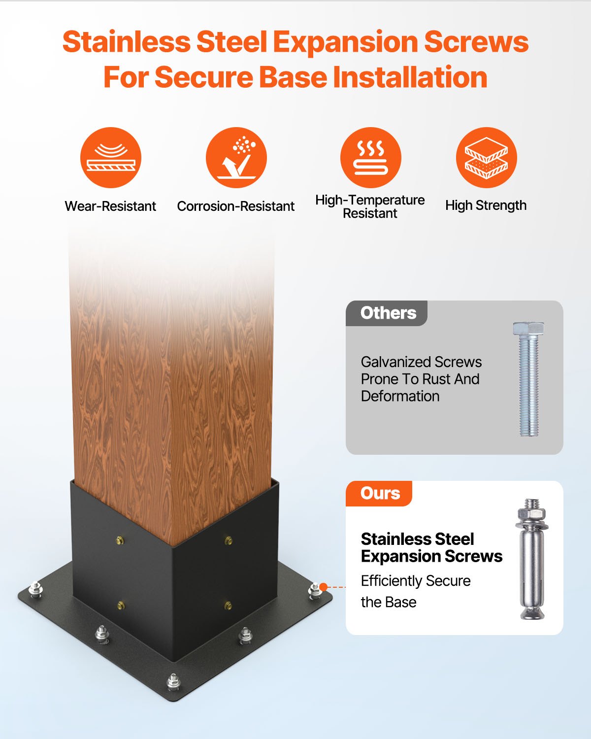 Pergola Bracket Kit, 6x6 Inch (Inner Size 5.5x5.5), 2 Pcs 4-Way Heavy Duty Corner Bracket Woodworks DIY Post Base Kit, Easy Installation Wooden Beams for Gazebos, Patio Pergolas, Log Cabin