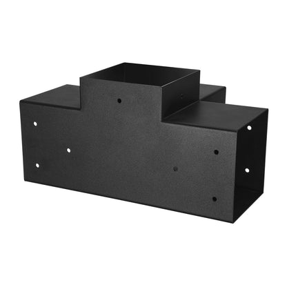 Pergola Bracket Kit, 6x6 Inch (Inner Size 5.5x5.5), 2 Pcs 4-Way Heavy Duty Corner Bracket Woodworks DIY Post Base Kit, Easy Installation Wooden Beams for Gazebos, Patio Pergolas, Log Cabin