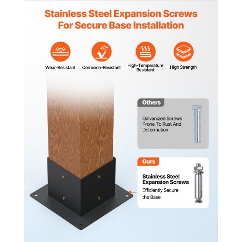 6x6 tums pergolakonsol invändig 5,5x5,5 3-vägskonsoler 4 st med 4 baser |  EU