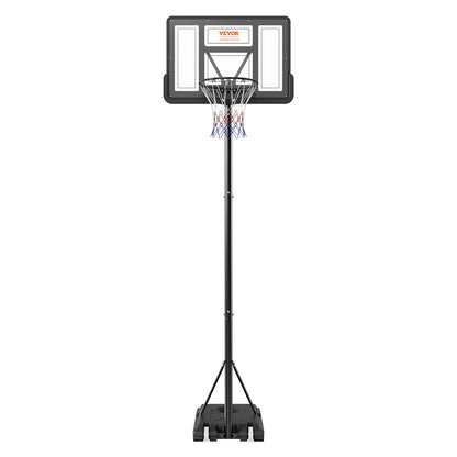 Basketballkorb, 4–10 Fuß höhenverstellbares tragbares Backboard-System, 44 Zoll Basketballkorb und Tor, Basketball-Set für Kinder und Erwachsene mit Rädern, Ständer und befüllbarer Basis, für draußen/drinnen