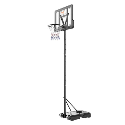 Basketballkorb, 4–10 Fuß höhenverstellbares tragbares Backboard-System, 44 Zoll Basketballkorb und Tor, Basketball-Set für Kinder und Erwachsene mit Rädern, Ständer und befüllbarer Basis, für draußen/drinnen