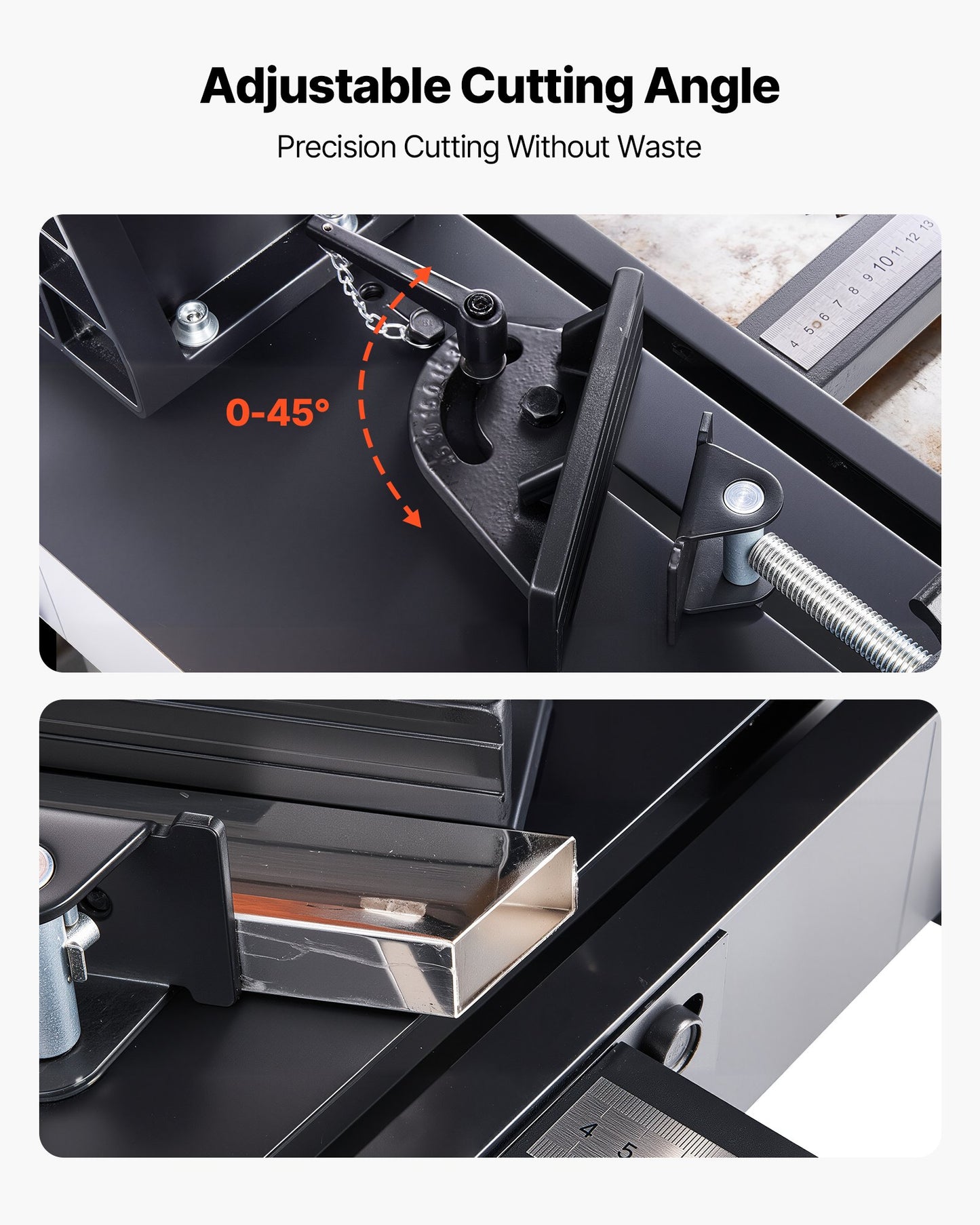 Chop Saw, 14-inch Stainless Steel Cold Cut Blade, 3500 W Powerful Brushless Motor, 750-1200 r/min Adjustable Speed, Metal Cutting Chop Saw for Metal Square and Flat Tubes, I-Shaped Steels