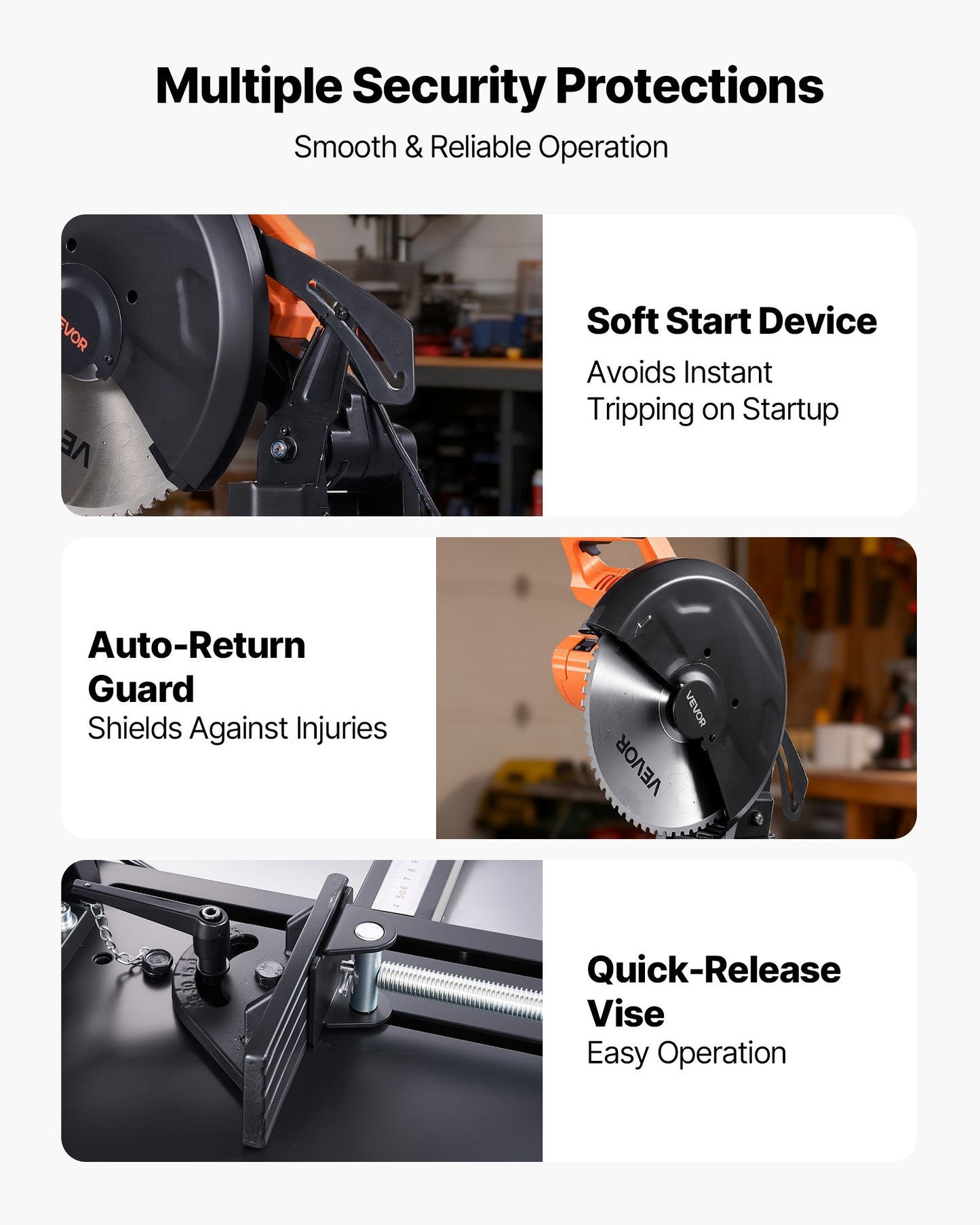 Chop Saw, 14-inch Stainless Steel Cold Cut Blade, 3500 W Powerful Brushless Motor, 750-1200 r/min Adjustable Speed, Metal Cutting Chop Saw for Metal Square and Flat Tubes, I-Shaped Steels