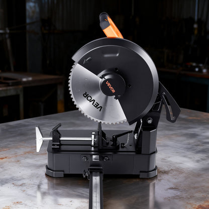 Chop Saw, 14-inch Stainless Steel Cold Cut Blade, 3500 W Powerful Brushless Motor, 750-1200 r/min Adjustable Speed, Metal Cutting Chop Saw for Metal Square and Flat Tubes, I-Shaped Steels