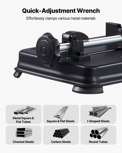 Chop Saw, 7-1/4 in Stainless Steel Cold Cut Blade, 1200 W Motor, 4000 r/min Speed, 0-45° Adjustable Cutting Angle, Metal Cutting Chop Saw for Metal Square and Flat Tubes, I-Shaped Steels