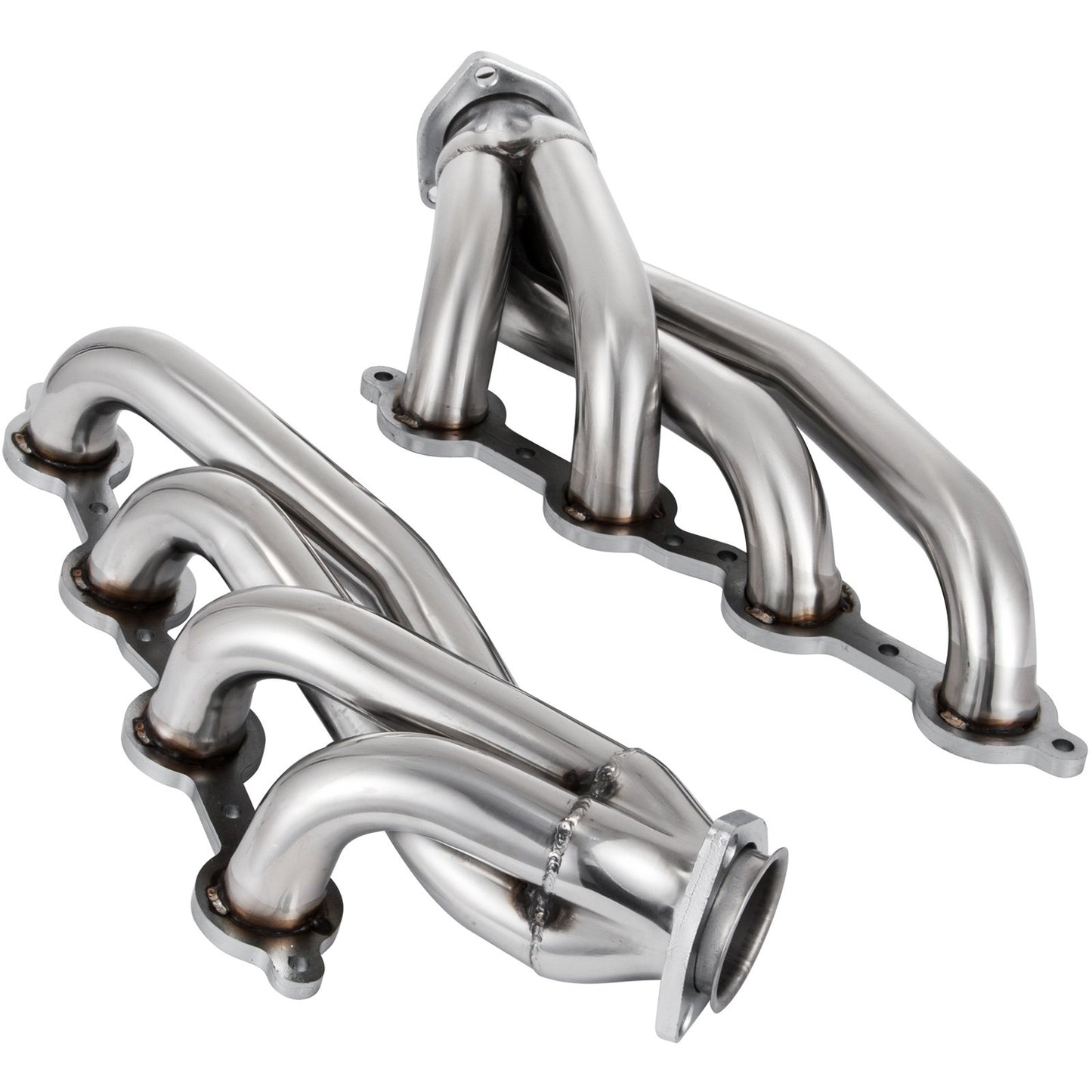 Exhaust Manifold Pipe Kit 1 3/4" Exhaust Turbo Header, Stainless Steel Exhaust Manifold, Shorty Engine Conversion LS Swap Exhaust Pipe for Chevy LS1 LS2 LS3 LS6 LS10 SUV/Truck Car