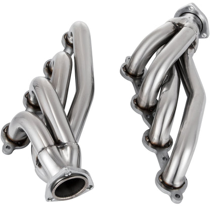 Exhaust Manifold Pipe Kit 1 3/4" Exhaust Turbo Header, Stainless Steel Exhaust Manifold, Shorty Engine Conversion LS Swap Exhaust Pipe for Chevy LS1 LS2 LS3 LS6 LS10 SUV/Truck Car