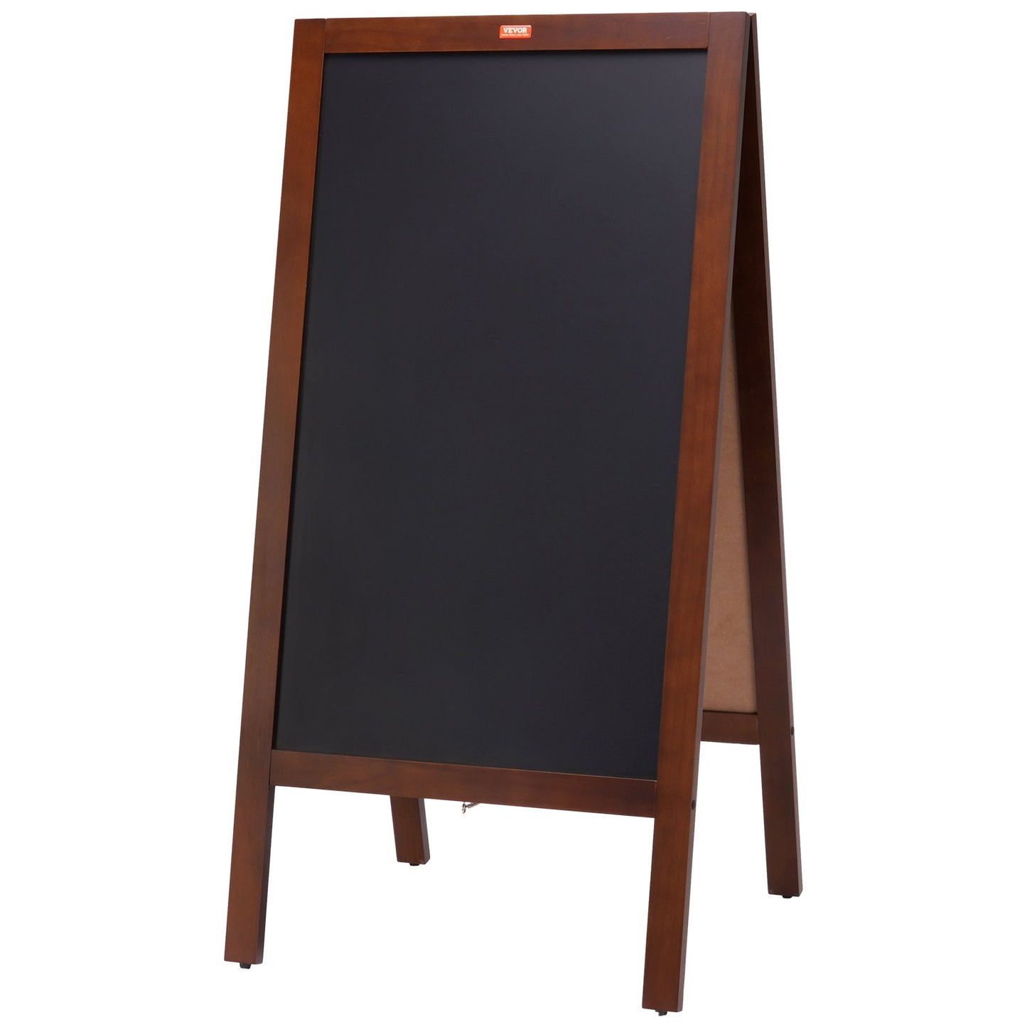 A Frame svarta tavla skylt, dubbelsidiga trottoarskyltar, fristående vintage trä tavla med krita och magnetiskt suddgummi, rustik brun utomhus smörgåsbräda, 20"x40", kök hem bröllop