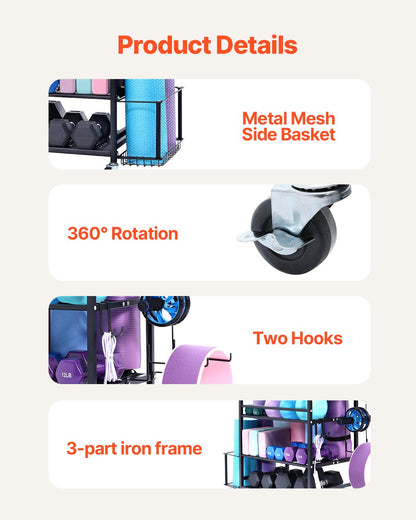 Home Gym Übung Ausrüstung Organizer Yoga Matte Lagerung Gewicht Rack Hantel