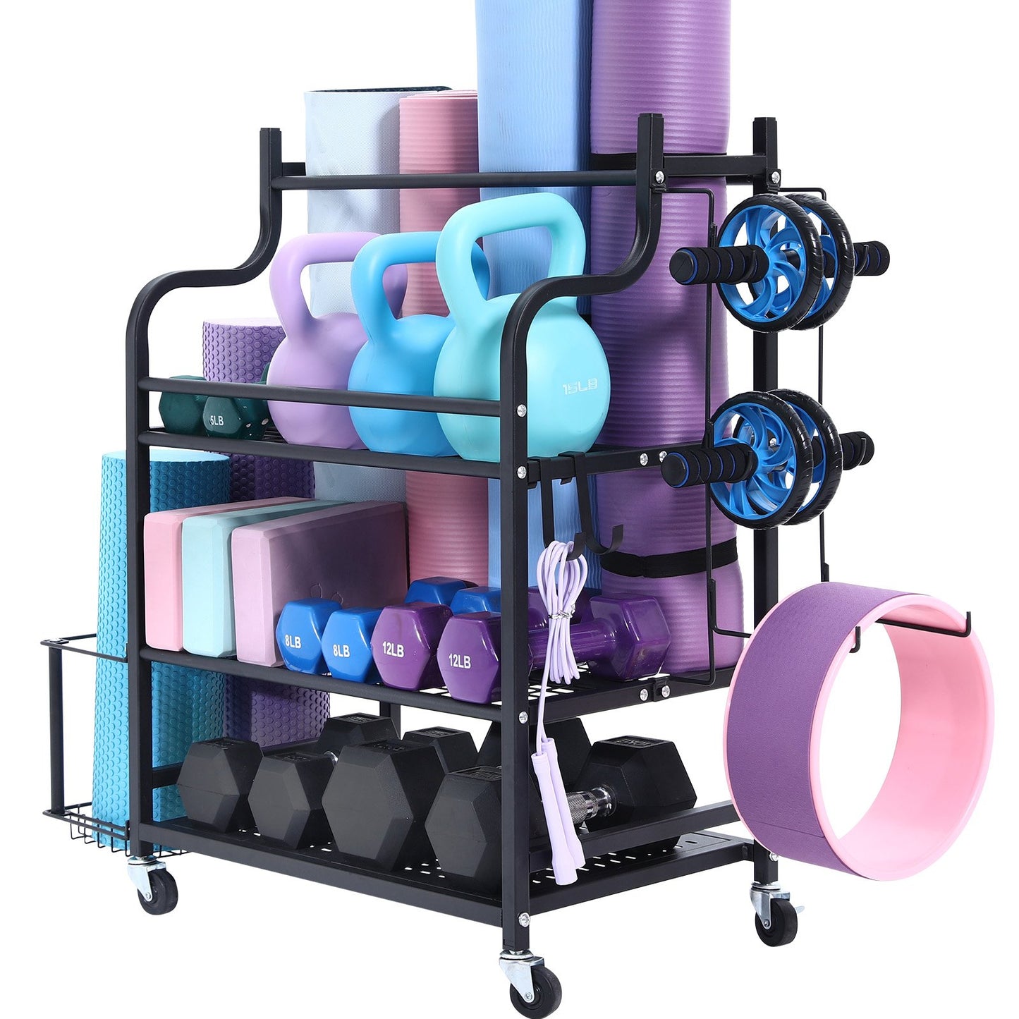 Home Gym Übung Ausrüstung Organizer Yoga Matte Lagerung Gewicht Rack Hantel