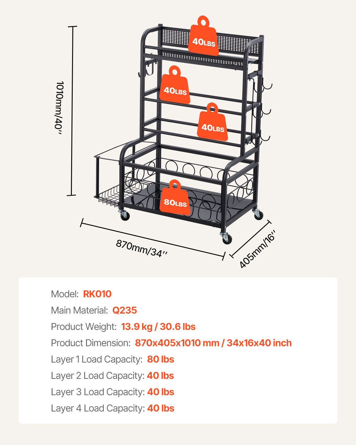 Home Gym Träningsutrustning Organizer Yogamatta Förvaring Viktställ Hantel
