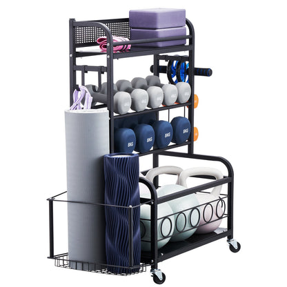 Home Gym Träningsutrustning Organizer Yogamatta Förvaring Viktställ Hantel