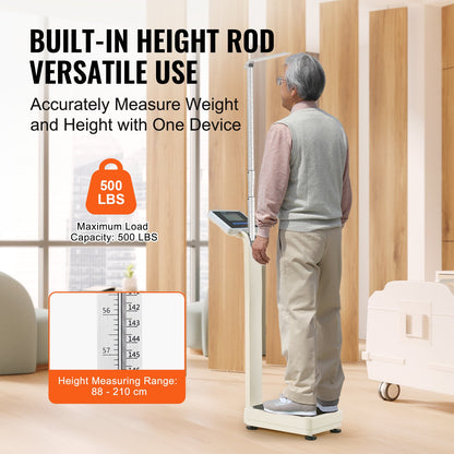 Medizinische Digitalwaage, professionelle Arztwaage für Gewicht und Höhe, 227 kg