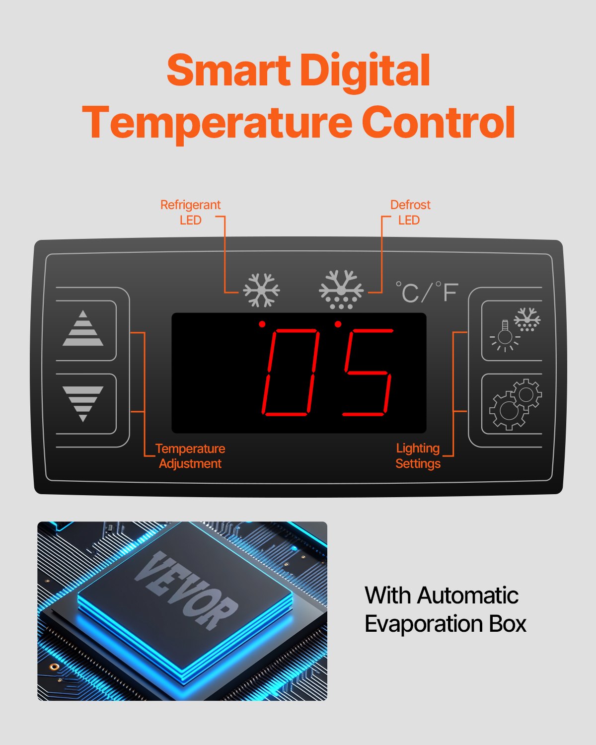 Open Air Merchandiser, 3-Tier Shelving Commercial Refrigerator, Grab and Go Display Cooler Refrigerator with Air Curtain, 4 Swivel Wheels, LED Light, for Restaurants, Stores, Office, 7.8cu.ft.