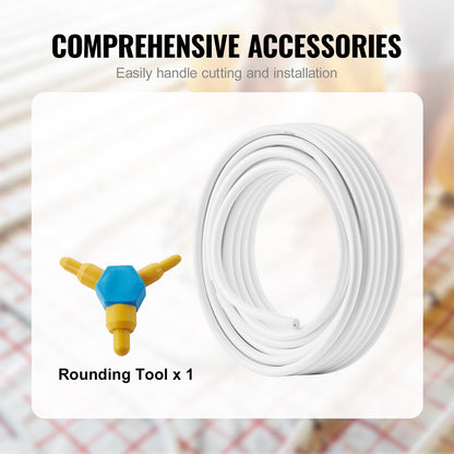 PEX-AL-PEX Pipe, 82 Feet, 5/8'' Diameter Aluminum-Plastic Composite Pipe Oxygen Barrier Radiant Floor PEX Pipe, 0.08'' Thickness Radiant Heating Floor Plumbing 25M Inner Aluminum Layer PEX Pipe Tubing