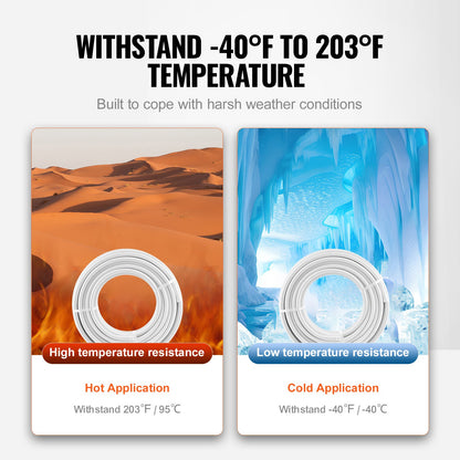 PEX-AL-PEX Pipe, 164 Feet, 0.79'' Diameter Aluminum-Plastic Composite Pipe Oxygen Barrier Radiant Floor PEX Pipe, 0.08'' Thickness Radiant Heat Floor Plumbing Inner Aluminum Layer PEX Pipe Tube