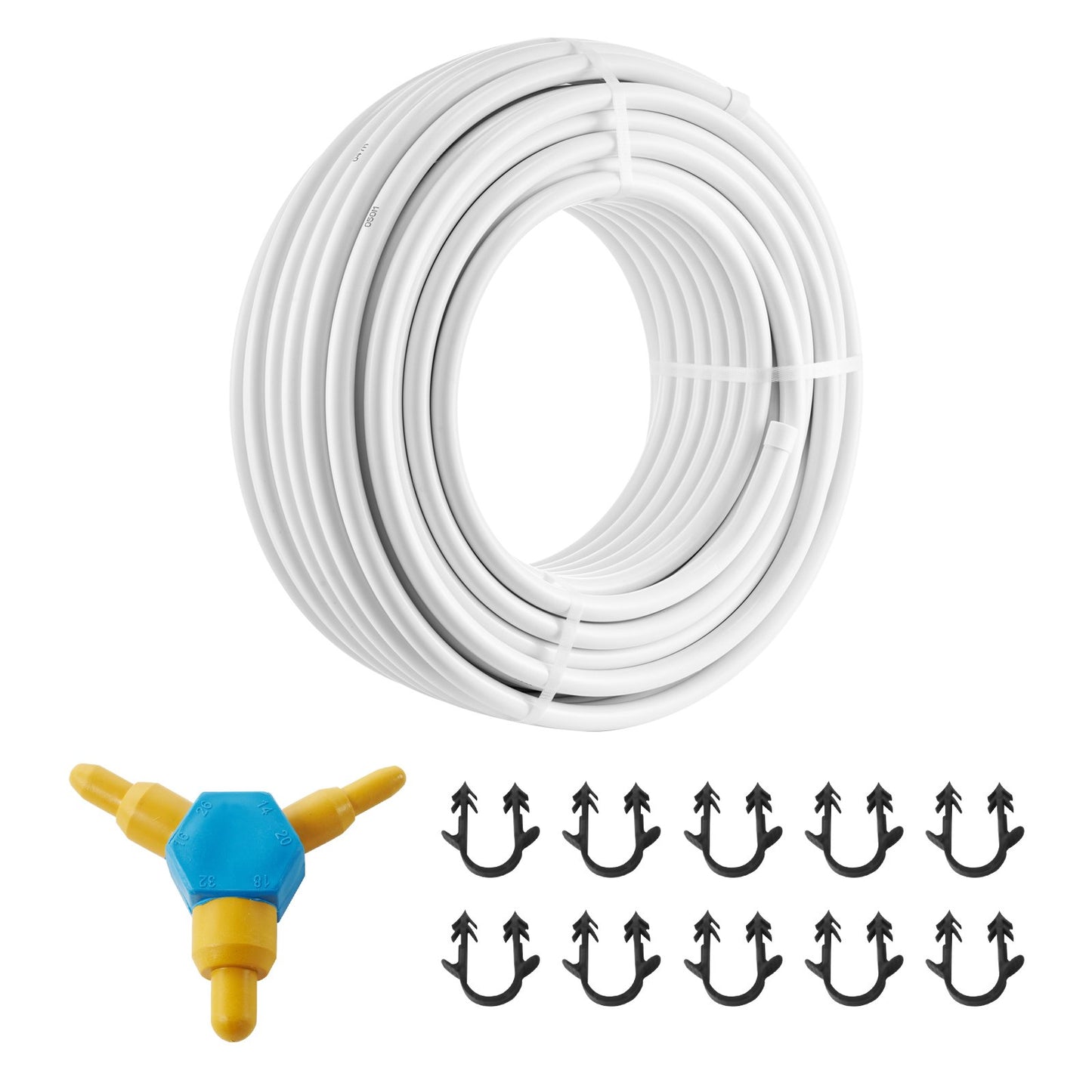 PEX-AL-PEX Pipe, 164 Feet, 0.79'' Diameter Aluminum-Plastic Composite Pipe Oxygen Barrier Radiant Floor PEX Pipe, 0.08'' Thickness Radiant Heat Floor Plumbing Inner Aluminum Layer PEX Pipe Tube