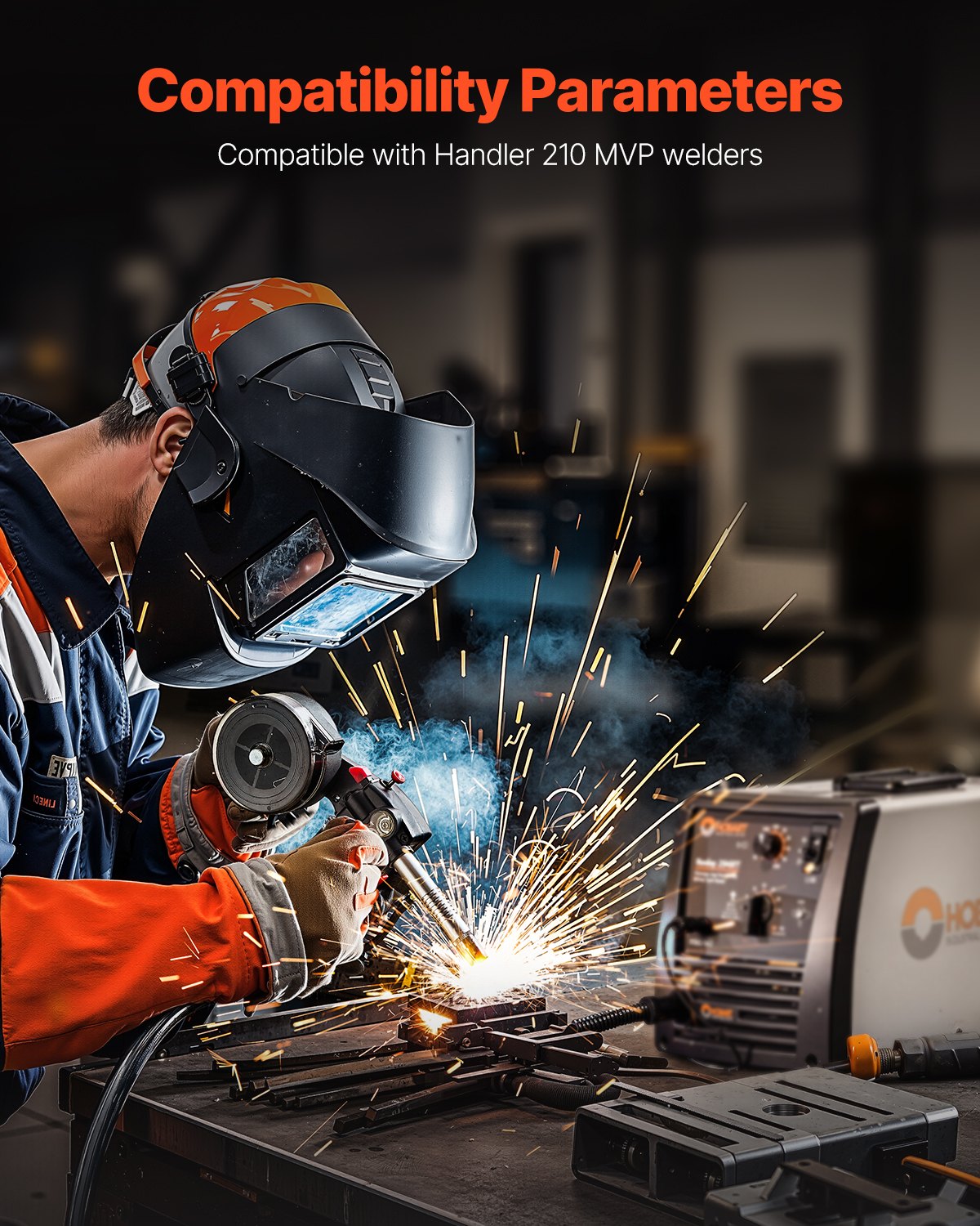 100-Ampere-Spulenpistole mit 10 Fuß Kabel für 0,023" 0,030" 0,035" Schweißdrähte