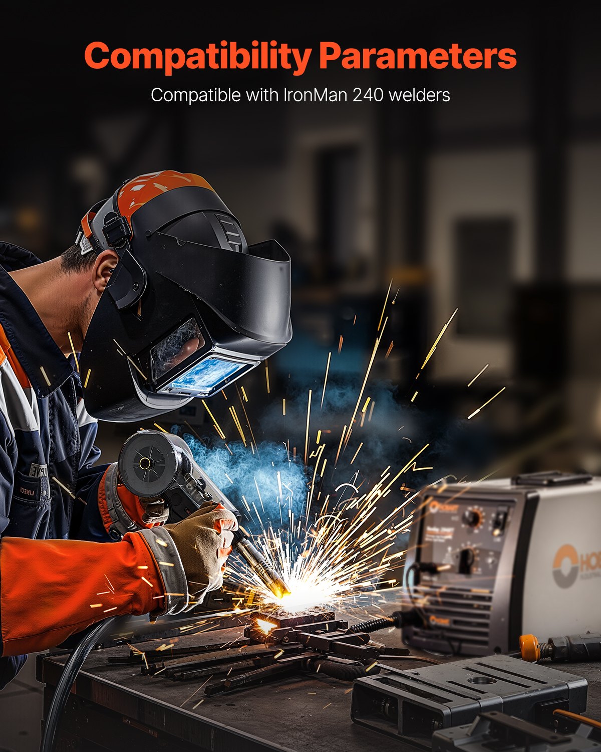 200-Ampere-Spulenpistole mit 20 Fuß Kabel, kompatibel mit Hobart IronMan 240 Schweißgerät