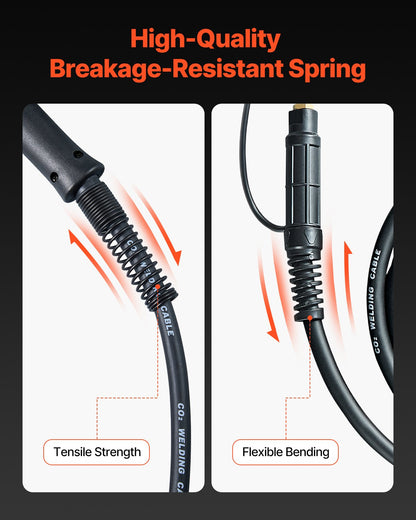 200 Amp spolepistol med 10FT kabel Lämplig för 0,030" 0,035" svetstrådar