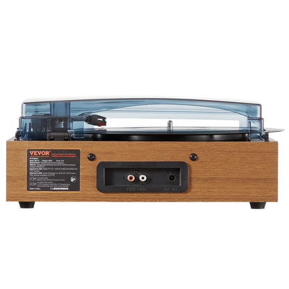 Bluetooth Vinyl skivspelare 3-hastighets bältesdrivna skivspelare 3W högtalare