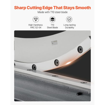 Giljotinsax, 500 mm bäddbredd bänkskärare, manuell handplåtsax för metallplåtbearbetning, med Q235-material, hög precision, stativ, för kretskort, aluminium, stål, koppar, plast |  EU