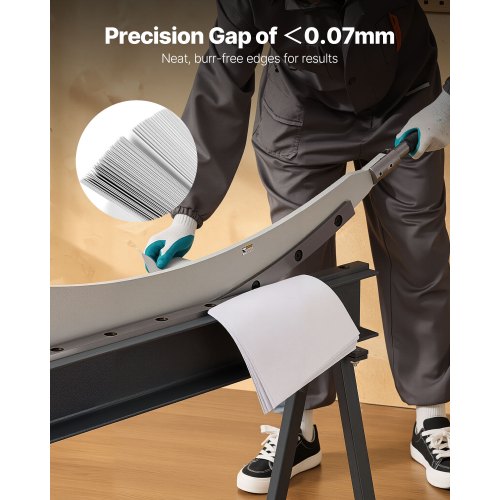 Giljotinsax, 1000 mm bäddbredd bänkskärare, manuell handplåtsax för metallplåtbearbetning, med Q235-material, hög precision, stativ, för kretskort, aluminium, stål, koppar, plast |  EU