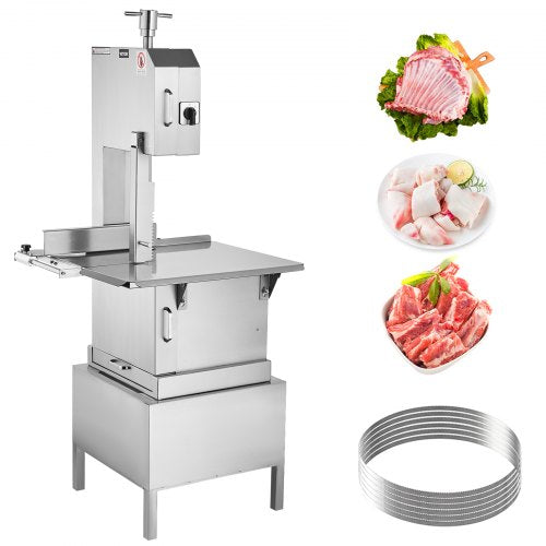 2200W Commercial Electric Meat Band Saw Stainless Steel Bone Saw Machine | EU