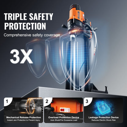 Core Drilling Machine 0.8-7.9 Inch Dia 3000W Diamond Core Drilling Rig With Stand