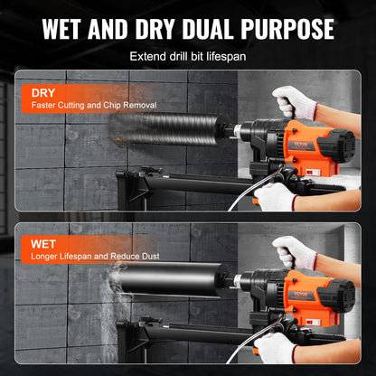 Core Drilling Machine 0.8-9.8 Inch Dia 3200W Diamond Core Drilling Rig With Stand