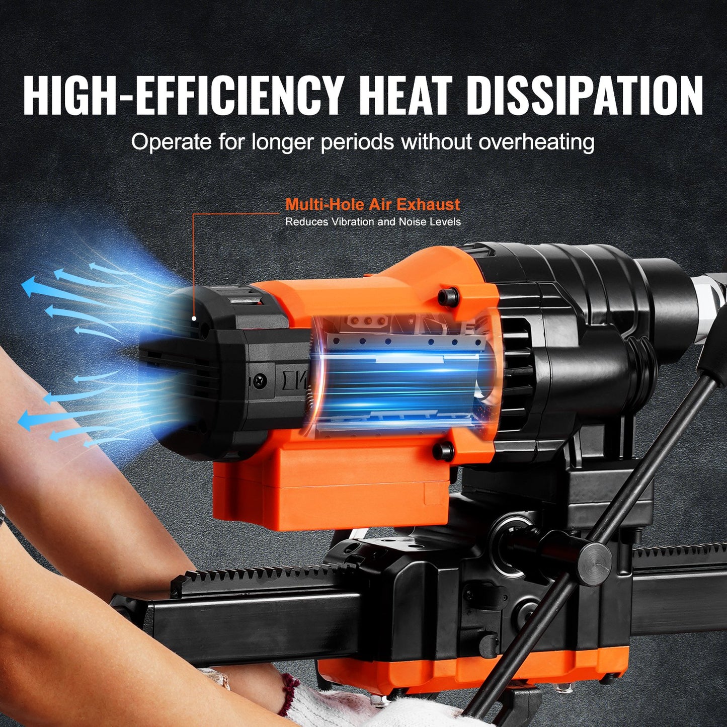 Core Drilling Machine 0.8-9.8 Inch Dia 3200W Diamond Core Drilling Rig With Stand