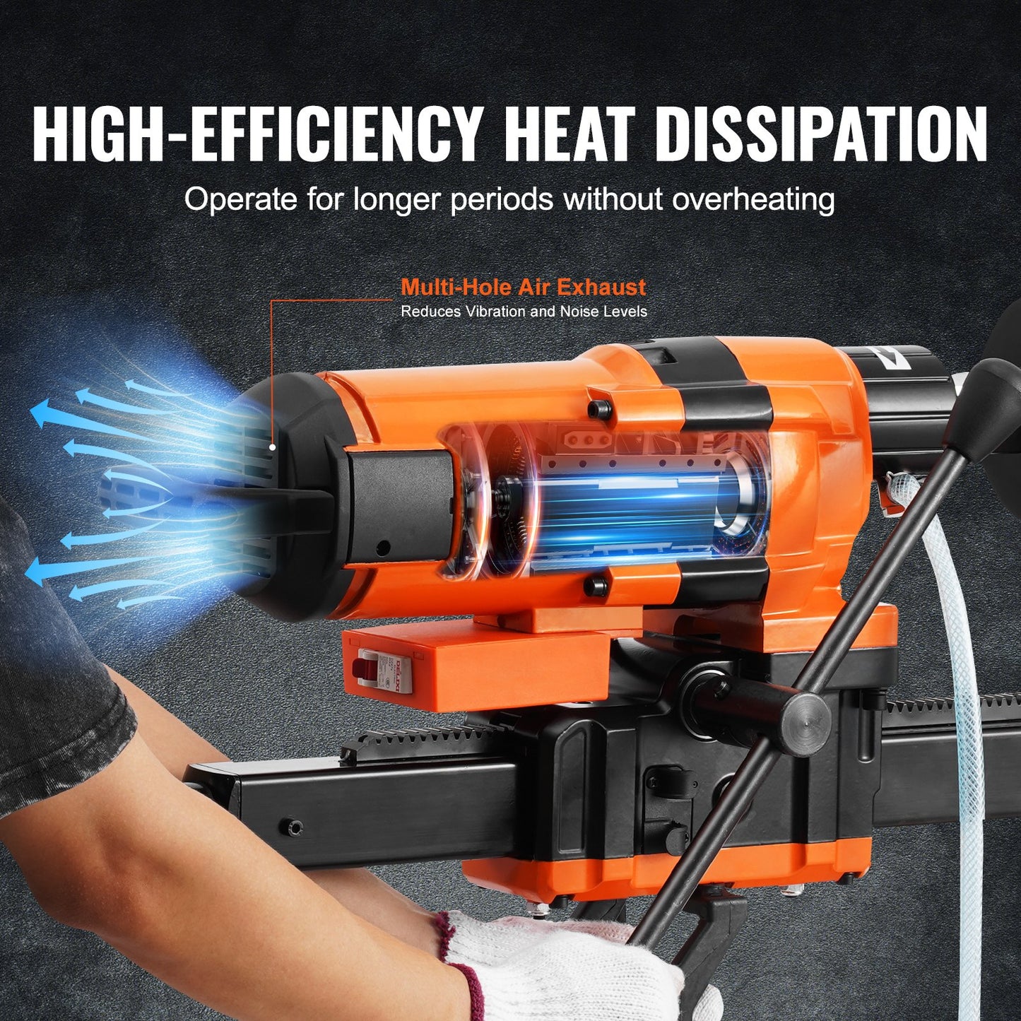 Kärnborrmaskin 0,8-11,8 tum Dia 3500W diamantkärnborrrigg med stativ