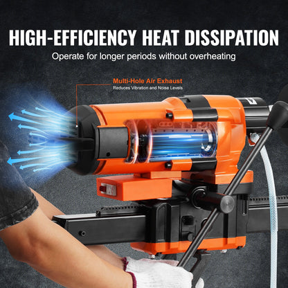 Kärnborrmaskin 0,8-11,8 tum Dia 3500W diamantkärnborrrigg med stativ