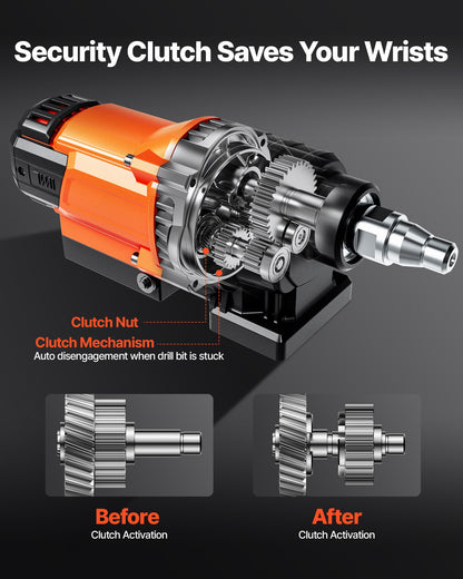 Diamond Core Drilling Machine, 0.8-8 in Drilling Diameter, Stand-Mount Dry and Wet Concrete Core Drill Rig with 8 Drill Bits, 800 RPM Speed, UNC1 1/4-7 Thread, for Concrete Brick Stone, 3000W