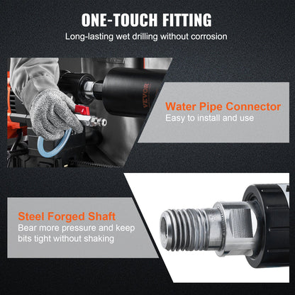 Diamond Core Drilling Machine Concrete Core Drilling Rig Wheel 3200W 750RPM