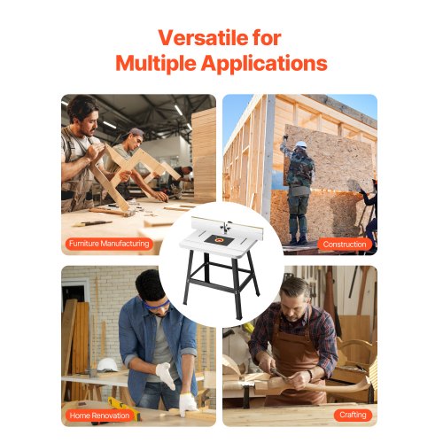 Bench-mounted milling table 89x61 cm with MDF top fence, dust collection port