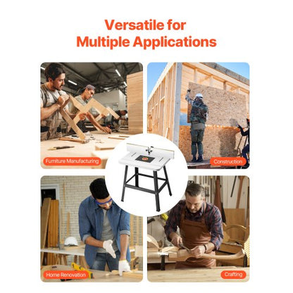 Bench-mounted milling table 89x61 cm with MDF top fence, dust collection port