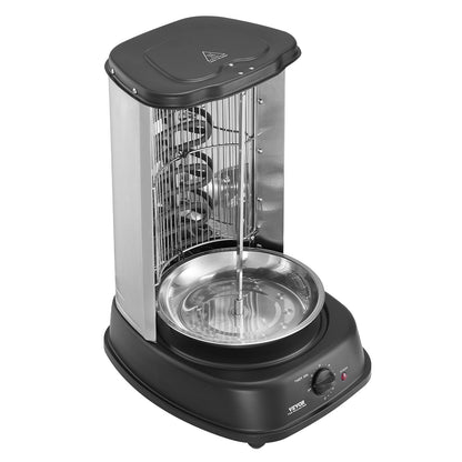 Shawarma Grill Machine, Vertical Chicken Shawarma Cooker Machine Countertop, Electric Stainless Steel Broiler Gyro Rotisserie Oven Doner Kebab Machine, for Home Restaurant Kitchen Parties