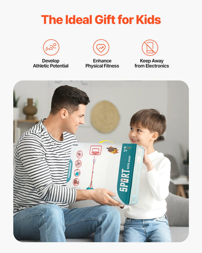 Basketballkorb für Kinder, höhenverstellbar, tragbar, Basketballplatz für Kinder