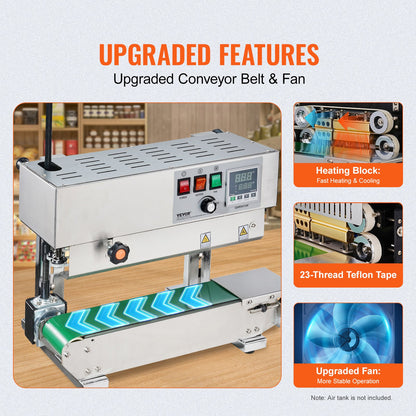 Kontinuierliche Beutelbandversiegelungsmaschine Vertikale Bandversiegelung Edelstahl