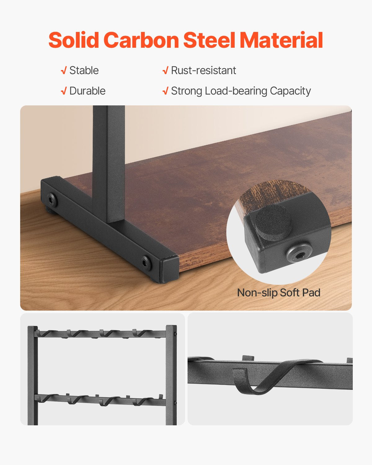 Coffee Mug Holder for Countertop, 16 Hooks Coffee Cup Holder with Storage Base, 2 Tier Mugs Tree Rack Carbon Steel & Wood Mug Display Stand, for Coffee Bar Home Storage and Display (Matte Black)
